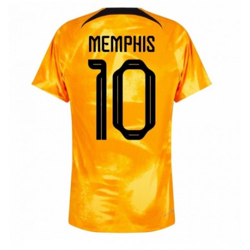 Echipament fotbal Olanda Memphis Depay #10 Tricou Acasa Mondial 2022 maneca scurta
